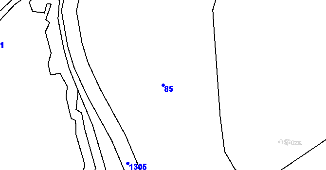 Parcela st. 85 v KÚ Plánská Huť, Katastrální mapa