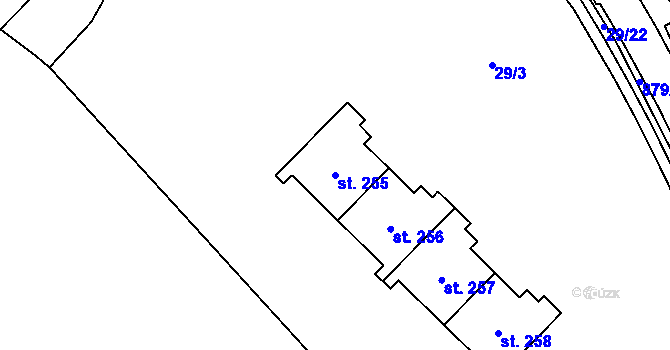 Parcela st. 255 v KÚ Tři Sekery u Kynžvartu, Katastrální mapa