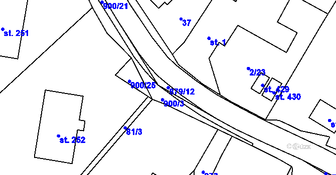 Parcela st. 879/12 v KÚ Tři Sekery u Kynžvartu, Katastrální mapa