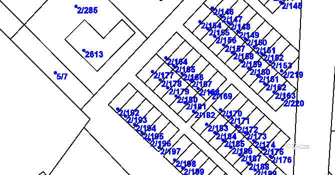 Parcela st. 2/179 v KÚ Třinec, Katastrální mapa