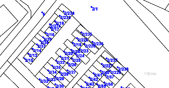 Parcela st. 2/226 v KÚ Třinec, Katastrální mapa