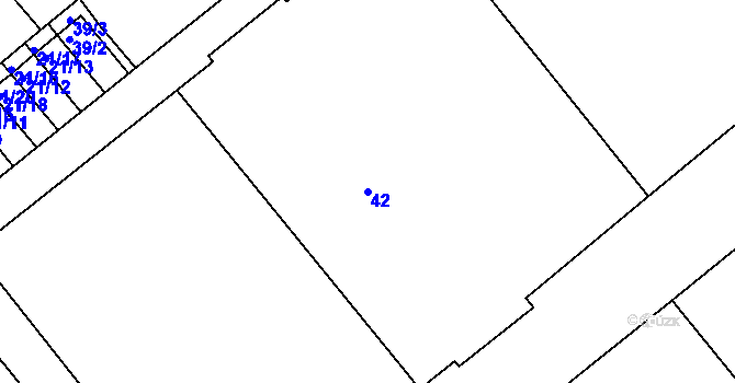 Parcela st. 42 v KÚ Třinec, Katastrální mapa