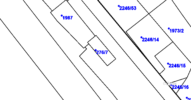 Parcela st. 276/7 v KÚ Třinec, Katastrální mapa