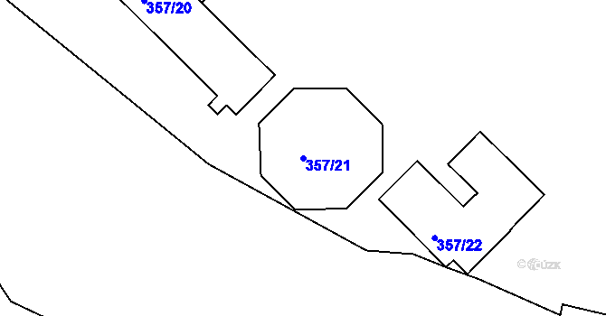 Parcela st. 357/21 v KÚ Třinec, Katastrální mapa