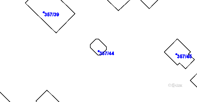 Parcela st. 357/44 v KÚ Třinec, Katastrální mapa
