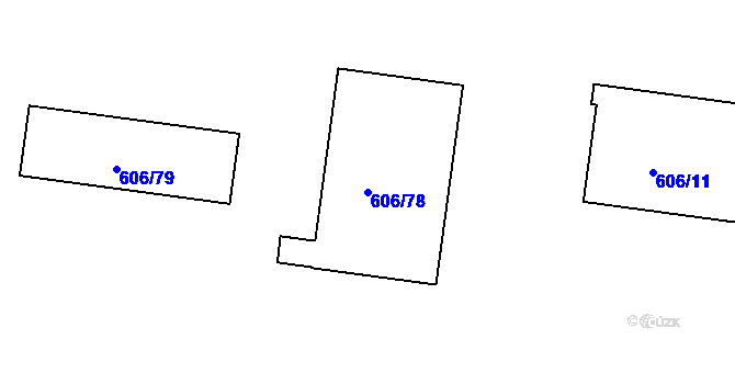 Parcela st. 606/78 v KÚ Třinec, Katastrální mapa