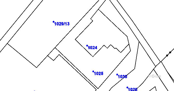 Parcela st. 1024 v KÚ Třinec, Katastrální mapa