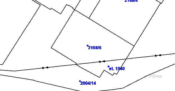 Parcela st. 2168/6 v KÚ Třinec, Katastrální mapa