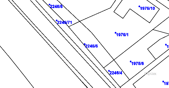 Parcela st. 2246/6 v KÚ Třinec, Katastrální mapa