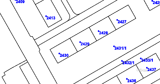 Parcela st. 2429 v KÚ Třinec, Katastrální mapa