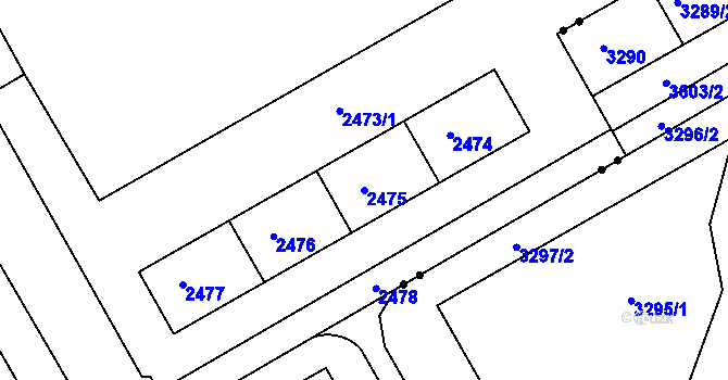 Parcela st. 2475 v KÚ Třinec, Katastrální mapa