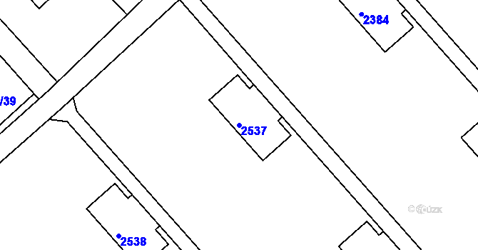 Parcela st. 2537 v KÚ Třinec, Katastrální mapa