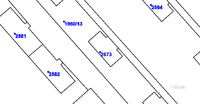 Parcela st. 2573 v KÚ Třinec, Katastrální mapa