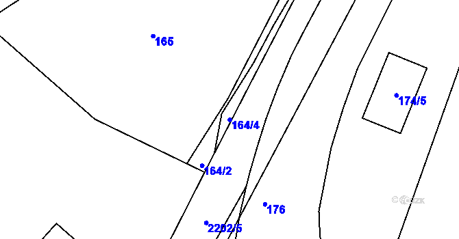 Parcela st. 164/4 v KÚ Třinec, Katastrální mapa