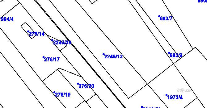 Parcela st. 2246/13 v KÚ Třinec, Katastrální mapa