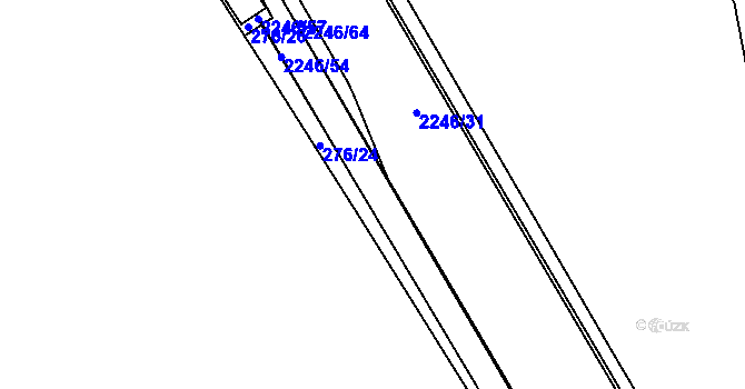 Parcela st. 2246/30 v KÚ Třinec, Katastrální mapa
