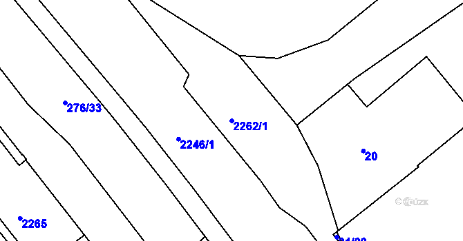 Parcela st. 2262/1 v KÚ Třinec, Katastrální mapa