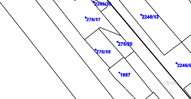 Parcela st. 276/19 v KÚ Třinec, Katastrální mapa