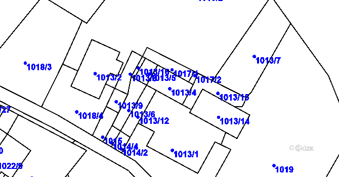 Parcela st. 1013/4 v KÚ Třinec, Katastrální mapa