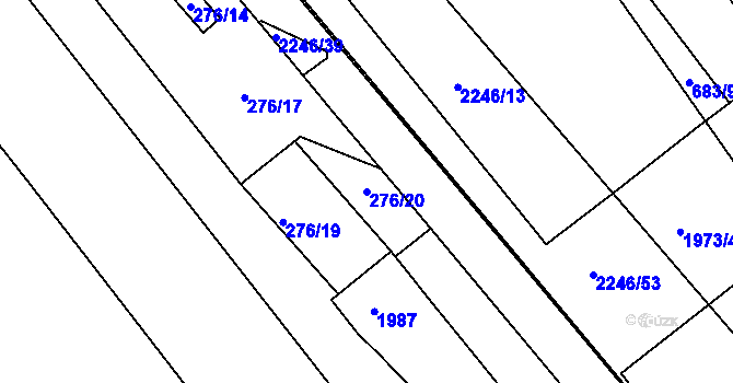 Parcela st. 276/20 v KÚ Třinec, Katastrální mapa