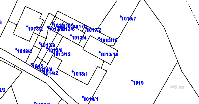 Parcela st. 1013/14 v KÚ Třinec, Katastrální mapa