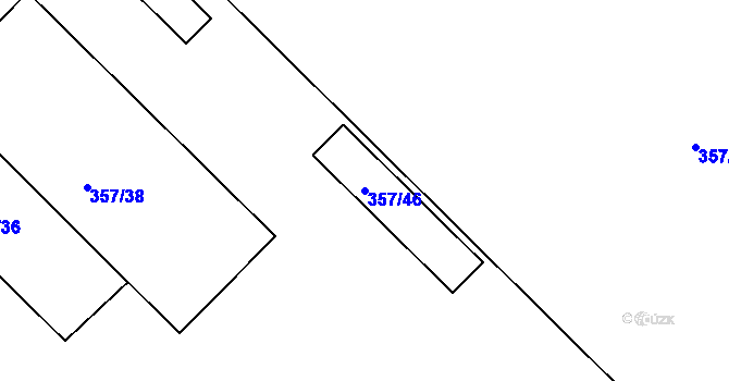 Parcela st. 357/46 v KÚ Třinec, Katastrální mapa