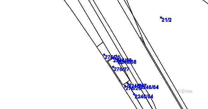 Parcela st. 276/25 v KÚ Třinec, Katastrální mapa