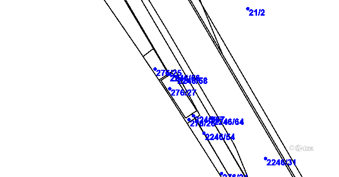 Parcela st. 276/27 v KÚ Třinec, Katastrální mapa