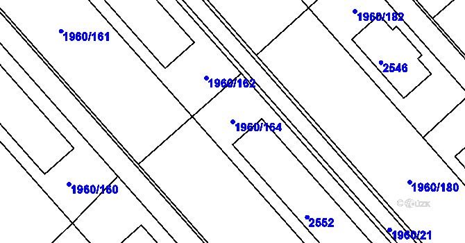 Parcela st. 1960/164 v KÚ Třinec, Katastrální mapa