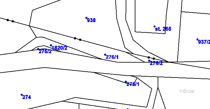 Parcela st. 276/1 v KÚ Konská, Katastrální mapa