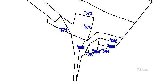 Parcela st. 238/4 v KÚ Horní Líštná, Katastrální mapa