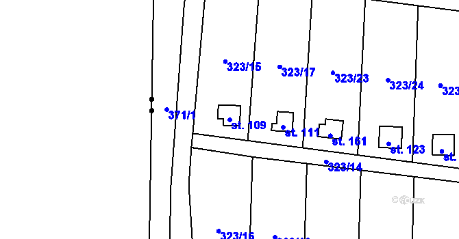 Parcela st. 109 v KÚ Kojkovice u Třince, Katastrální mapa