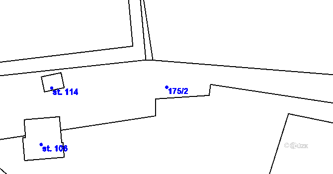 Parcela st. 175/2 v KÚ Kojkovice u Třince, Katastrální mapa