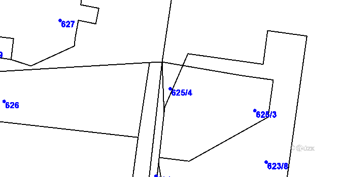 Parcela st. 625/4 v KÚ Kojkovice u Třince, Katastrální mapa