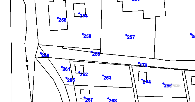 Parcela st. 665/12 v KÚ Český Puncov, Katastrální mapa