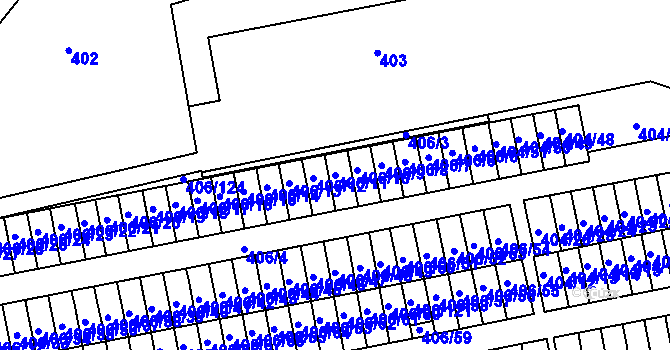 Parcela st. 406/11 v KÚ Dolní Líštná, Katastrální mapa