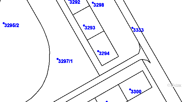 Parcela st. 3294 v KÚ Lyžbice, Katastrální mapa