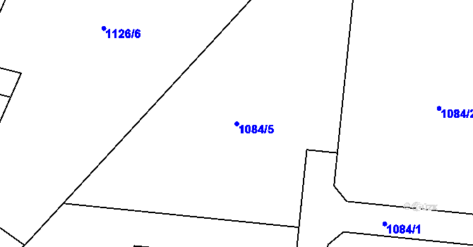 Parcela st. 1084/5 v KÚ Lyžbice, Katastrální mapa