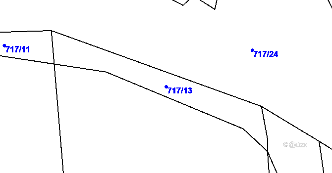 Parcela st. 717/13 v KÚ Dvorce u Tučap, Katastrální mapa