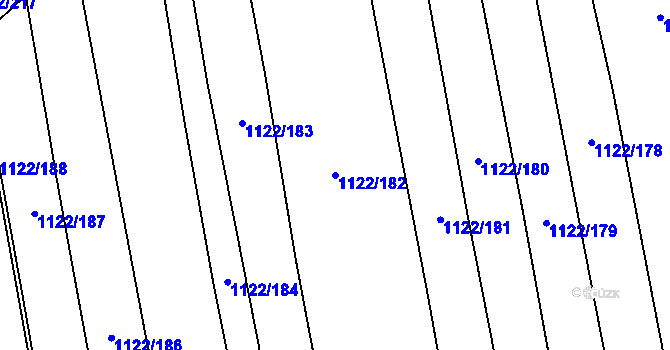 Parcela st. 1122/182 v KÚ Tuchlovice, Katastrální mapa