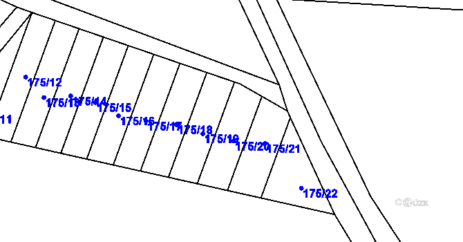 Parcela st. 175/20 v KÚ Tuchoměřice, Katastrální mapa
