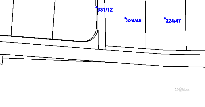 Parcela st. 670/3 v KÚ Tuchoměřice, Katastrální mapa