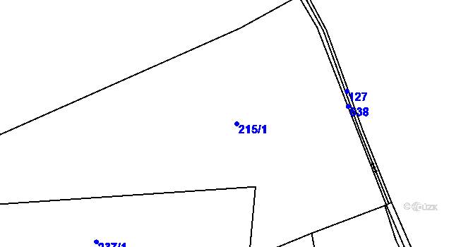 Parcela st. 215/1 v KÚ Tuchoměřice, Katastrální mapa