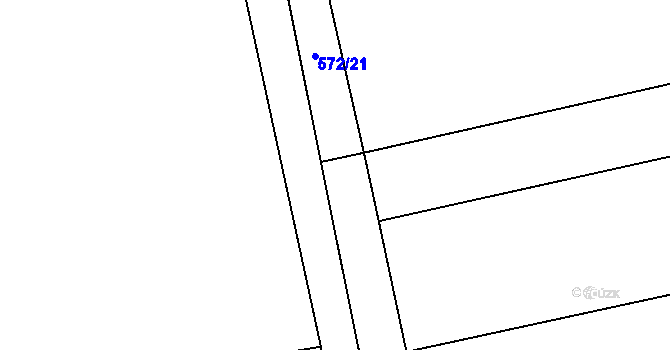 Parcela st. 572/2 v KÚ Tůně u Nechanic, Katastrální mapa