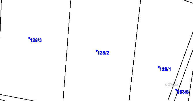 Parcela st. 128/2 v KÚ Tuněchody, Katastrální mapa