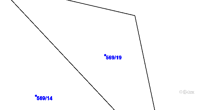 Parcela st. 569/19 v KÚ Tuněchody, Katastrální mapa