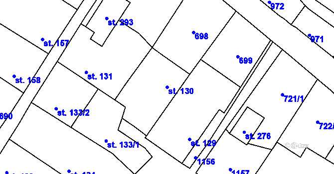 Parcela st. 130 v KÚ Adamov u Tupadel, Katastrální mapa