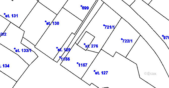 Parcela st. 276 v KÚ Adamov u Tupadel, Katastrální mapa