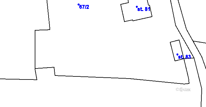 Parcela st. 111/13 v KÚ Schořov, Katastrální mapa