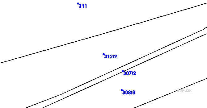 Parcela st. 312/2 v KÚ Drslavice u Tupadel, Katastrální mapa